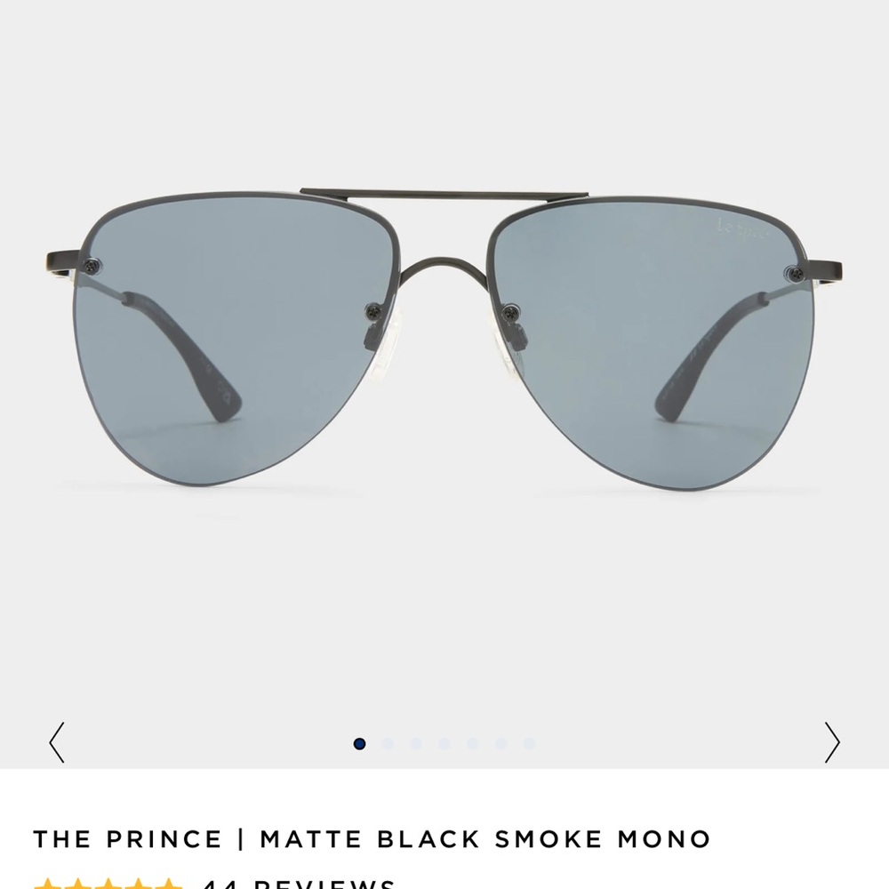Le Specs Black Aviator Sunglasses
